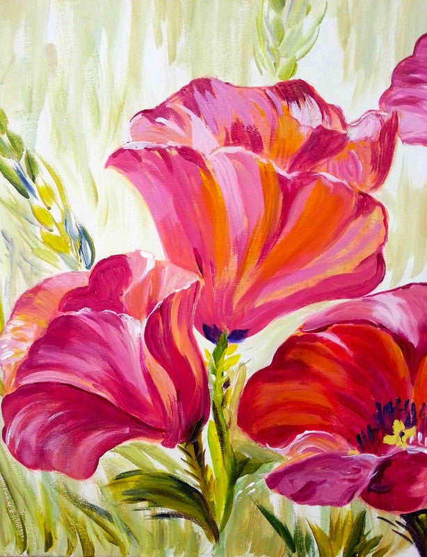 Sept 21, Sun, 2-4pm, "Hibiscus Bouquet" Public Class