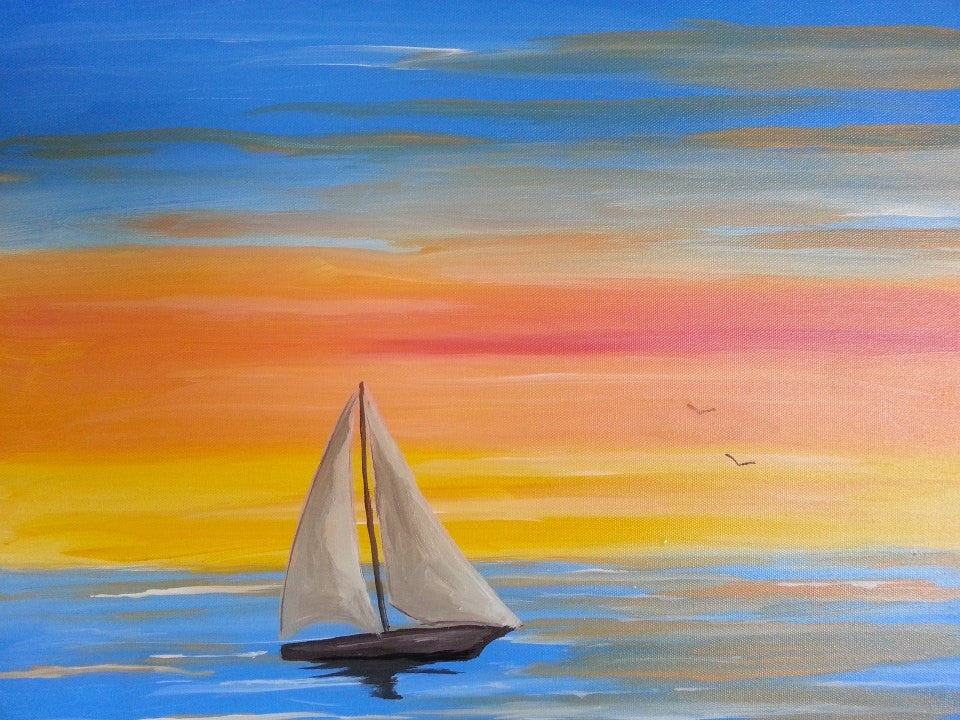 Oct 30, Thurs, 7-9pm "Sailboat Sunset" Public Class