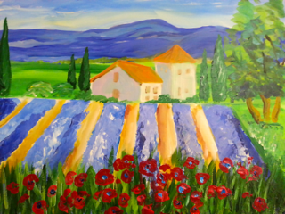 Oct 29, Wed, 7-9pm, "Lavender Fields" Public Class