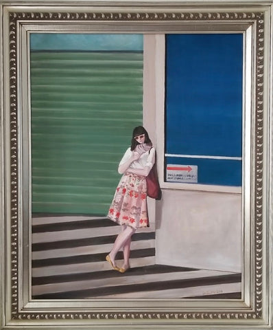 At the Bus Station, Florence, Italy 24 x 30 - 1,300