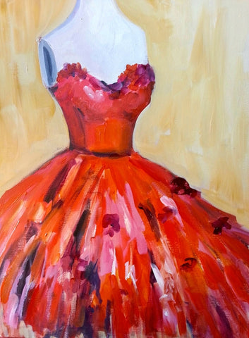 Sept 6, Sat, 1-4pm, "Red Party Dress" Public Class
