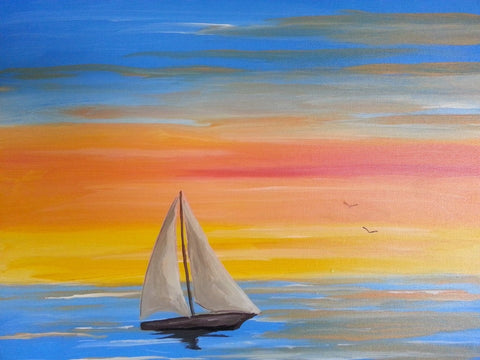 Oct 30, Thurs, 7-9pm "Sailboat Sunset" Public Class