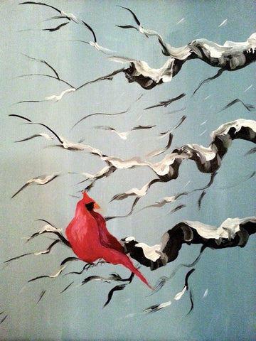 Oct 28, Tues, 7-9pm, "Winter Cardinal" Public Class